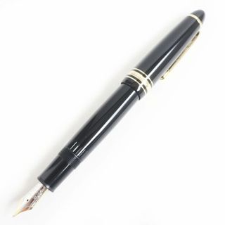 モンブラン(MONTBLANC)の美品□MONTBLANC/モンブラン No.146 マイスターシュテュック ホワイトスター ペン先14K Mニブ 万年筆 ブラック×ゴールド ドイツ製 箱付き(ペン/マーカー)