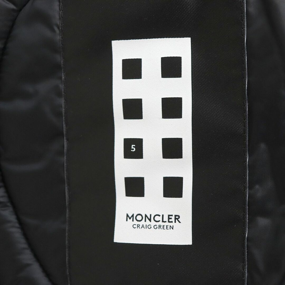 MONCLER(モンクレール)の極美品◆19SS モンクレール ジーニアス 5 クレイググリーン APEX GIUBBOTTO ロゴワッペン フード WZIP ダウンジャケット 黒 1  伊製 正規品 メンズのジャケット/アウター(ダウンジャケット)の商品写真