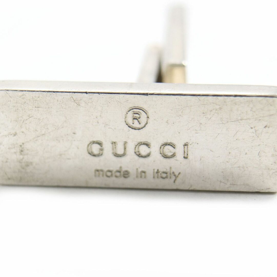 Gucci(グッチ)の良品◆GUCCI グッチ ロゴ刻印 Ag925 カフスボタン/カフリンクス シルバー イタリア製 メンズ 総重量28.65g ビジネス◎ メンズのファッション小物(カフリンクス)の商品写真