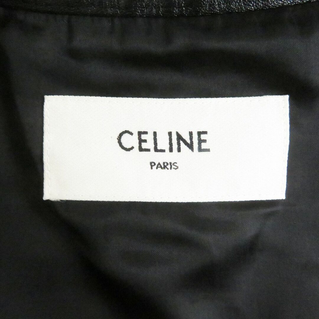 celine(セリーヌ)の極美品□定価￥594,000 CELINE/セリーヌ 2E525968H ラムスキン ポールブルゾン/レザージャケット/ライダース 黒 44 イタリア製 正規品 メンズのジャケット/アウター(レザージャケット)の商品写真