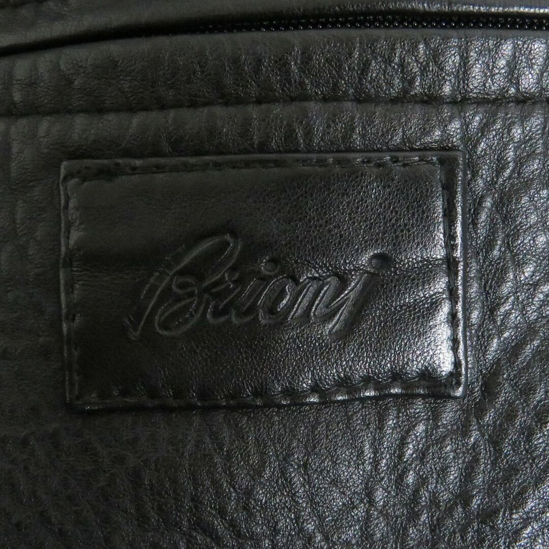 Brioni(ブリオーニ)の良品□BRIONI/ブリオーニ ムートンライナー WZIP ナイロン 比翼 ステンカラーコート/ジップアップコート ブラック 52 イタリア製 メンズ メンズのジャケット/アウター(ステンカラーコート)の商品写真