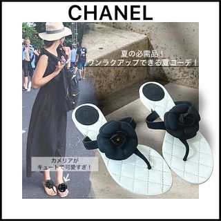 シャネル(CHANEL)の【可愛い！CHANEL】履きやすくて可愛いサンダル☆ラバー素材だから濡れてもOK(サンダル)