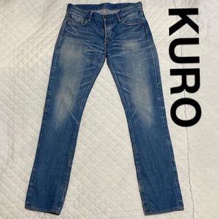 KURO - KURO グラファイト ダメージ加工ストレートジーンズ 赤耳 日本