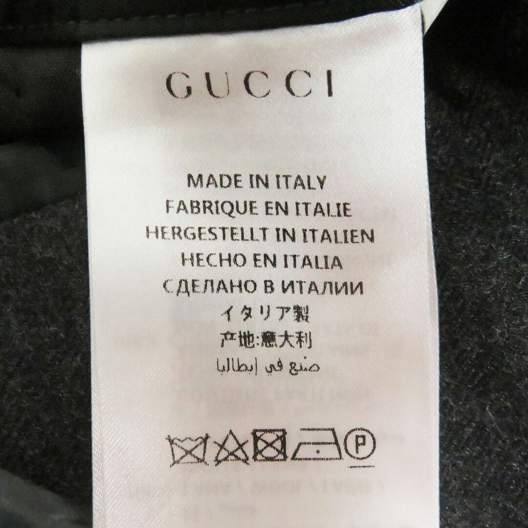 Gucci(グッチ)の極美品□GUCCI/グッチ 502525 ロゴエンブレムボタン Bee ウール100％ シングル テーラードジャケット/ブレザー グレー 50 伊製 正規品 メンズのジャケット/アウター(テーラードジャケット)の商品写真