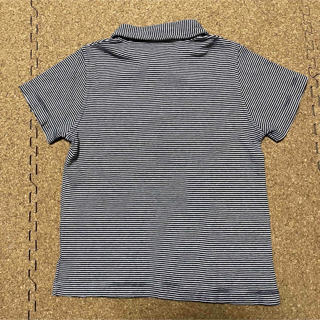 PETIT BATEAU(プチバトー)のPETIT BATEAUボーダー半袖ポロシャツ男の子108cm キッズ/ベビー/マタニティのキッズ服男の子用(90cm~)(Tシャツ/カットソー)の商品写真