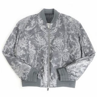 ディオールオム(DIOR HOMME)の極美品□20SS DIOR/ディオール オム 943C439A4463 トワルドジュイ サドルポケット ボンバージャケット/ブルゾン グレー 52 伊製 正規品(ブルゾン)