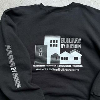 BUILDING BY BRIAN  企業ロゴ バックプリント 袖プリント スウェットシャツ メンズXL相当(スウェット)