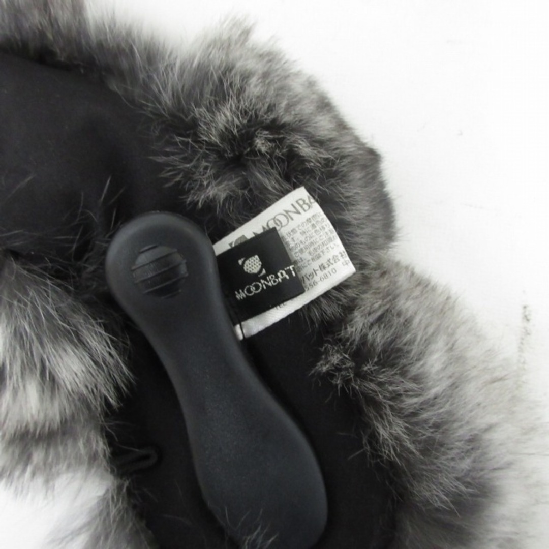 other(アザー)のムーンバット 美品 チンチラファー マフラー 毛皮 黒 白 IBO47 レディースのファッション小物(マフラー/ショール)の商品写真