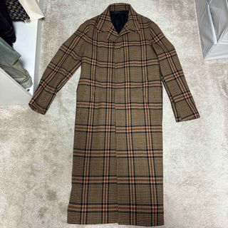 アミ(ami)のAMI Paris 17AW チェック柄ステンカラーコート 46(ステンカラーコート)