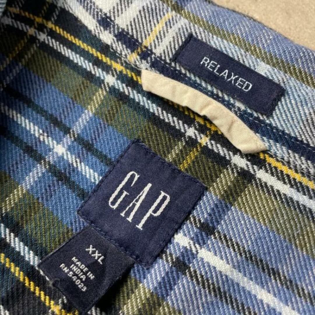 GAP(ギャップ)の00年代 GAP オールドギャップ チェックシャツ ヘビーネルシャツ メンズ2XL メンズのトップス(シャツ)の商品写真