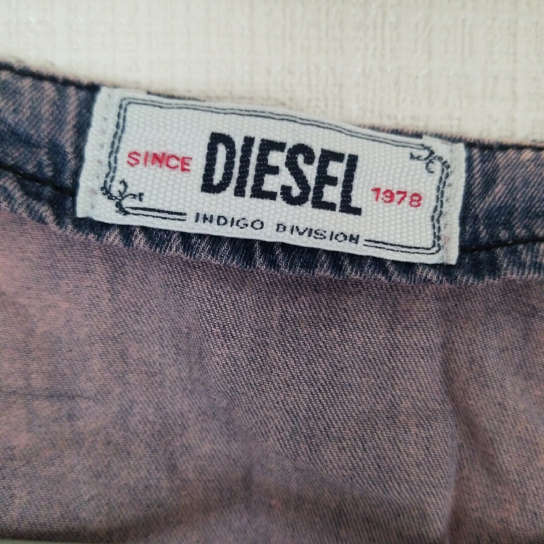 DIESEL(ディーゼル)のDIESEL ディーゼル ワンピース ヴィンテージ ピンク デニム ウエストゴム レディースのワンピース(ひざ丈ワンピース)の商品写真