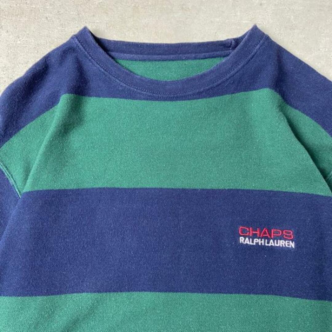 Ralph Lauren(ラルフローレン)の90年代 CHAPS Ralph Lauren チャップス ラルフローレン ボーダー ロングTシャツ メンズXL相当 メンズのトップス(Tシャツ/カットソー(七分/長袖))の商品写真