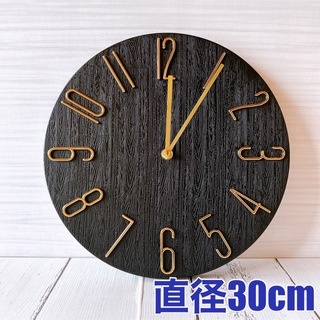 壁時計 フレームレス 壁掛け時計 黒 ゴールド モダン 掛け時計 軽量 おしゃれ(掛時計/柱時計)
