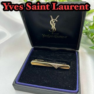 イヴサンローラン(Yves Saint Laurent)の【美品】イヴサンローラン　ネクタイピン　シルバー　カサンドラ・ライン　0038(ネクタイピン)