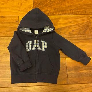 babygap パーカー 80サイズ チェック柄 ネイビー(その他)