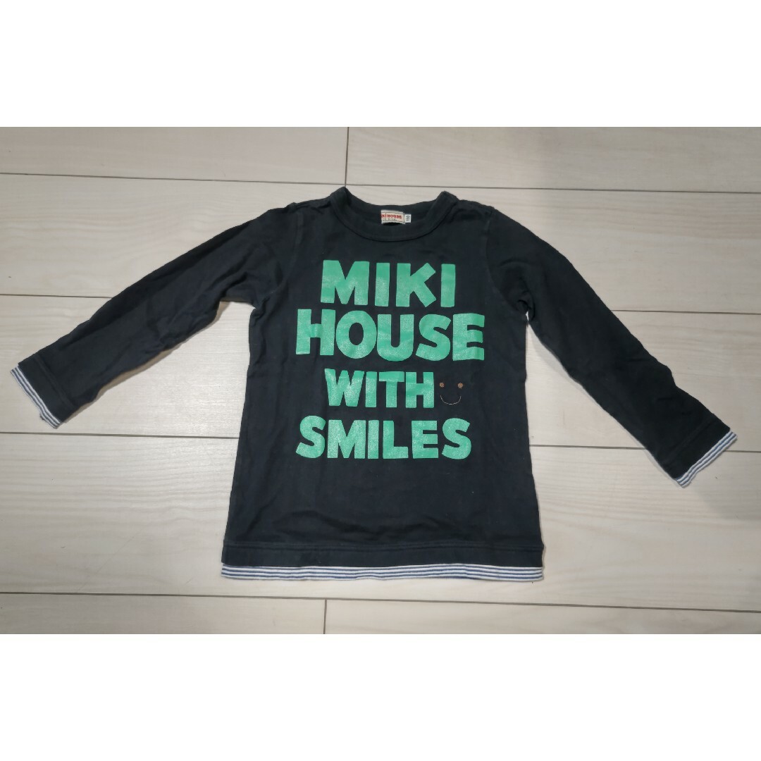 mikihouse(ミキハウス)のMIKIHOUSE ミキハウス  ロンT 長袖 黒 男の子 110 キッズ/ベビー/マタニティのキッズ服男の子用(90cm~)(Tシャツ/カットソー)の商品写真