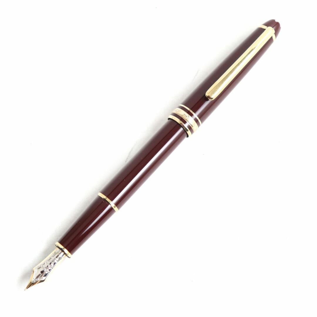 MONTBLANC(モンブラン)の良品◆MONTBLANC モンブラン マイスターシュテュック NO144 ホワイトスター ペン先14K 万年筆 ボルドー×ゴールド EFニブ ドイツ製 インテリア/住まい/日用品の文房具(ペン/マーカー)の商品写真