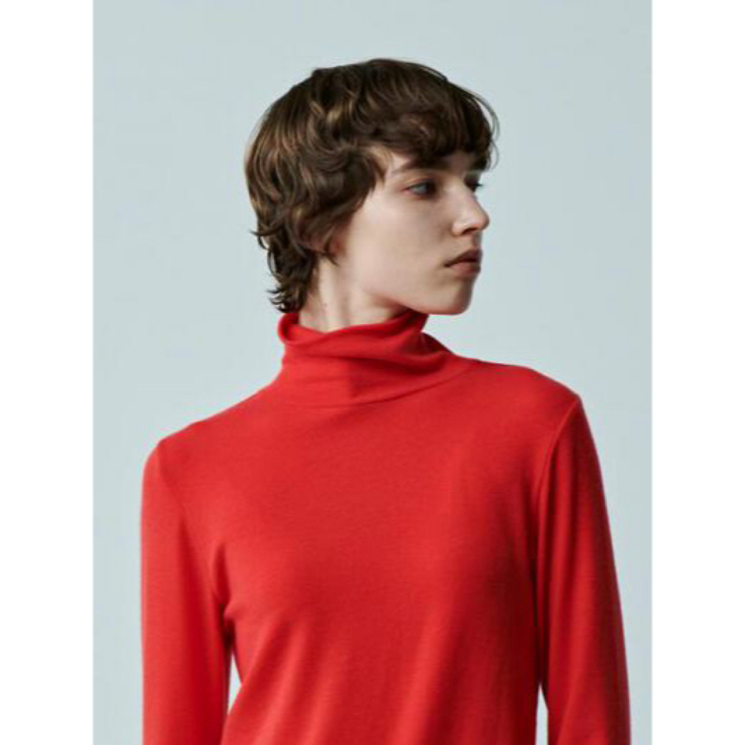 JOURNAL STANDARD(ジャーナルスタンダード)のKHA:KI◆カーキ　WOOL SILK HIGHNECK TOP ホワイト レディースのトップス(カットソー(長袖/七分))の商品写真