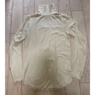 ジャーナルスタンダード(JOURNAL STANDARD)のKHA:KI◆カーキ　WOOL SILK HIGHNECK TOP ホワイト(カットソー(長袖/七分))