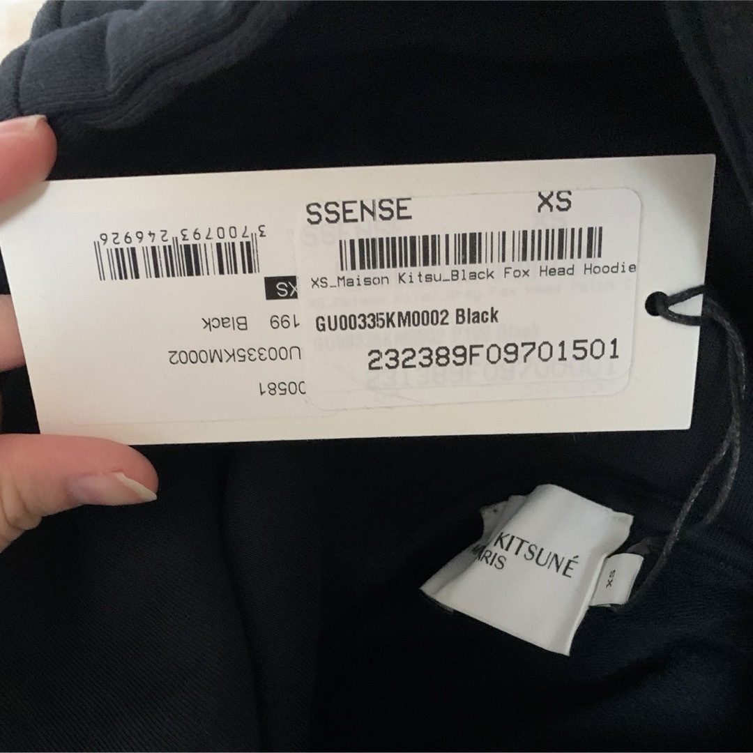MAISON KITSUNE' - 新品タグ付き メゾンキツネ パーカー XS MAISON KITSUNE' - 新品タグ付き メゾンキツネ パーカー XS