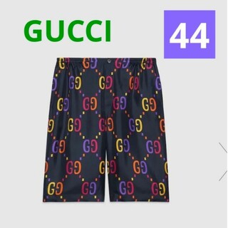 Gucci - GUCCI NAVY BLUE Silk shorts 44