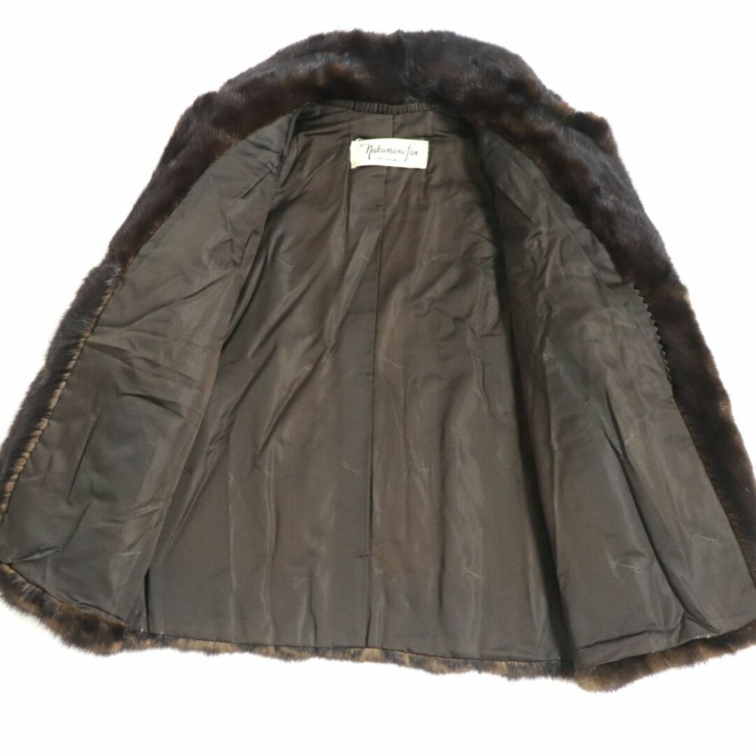 美品▽Nakamura Fur ナカムラファー MINK ミンク 裏地ロゴ柄 本 美品▽Nakamura Fur ナカムラファー MINK ミンク 裏地ロゴ柄 本