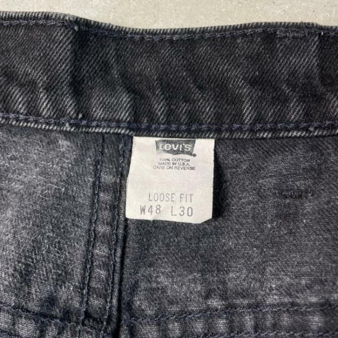 Levi's(リーバイス)のスーパービッグサイズ 90年代 USA製 Levi's リーバイス 545 後染め テーパード ブラックデニムパンツ バギー バギーデニム メンズW48 メンズのパンツ(デニム/ジーンズ)の商品写真