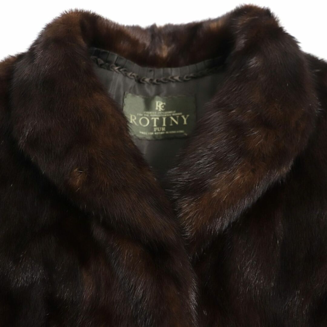極美品▽ROTINY ロティニー MINK ミンク 本毛皮コート ブラウン 極美品▽ROTINY ロティニー MINK ミンク 本毛皮コート ブラウン