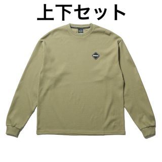 エフシーアールビー(F.C.R.B.)のFCRB TECH WAFFLE TEAM 上下セット XL ベージュ(Tシャツ/カットソー(七分/長袖))