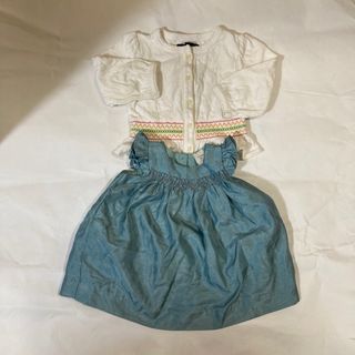 ベビーギャップ(babyGAP)のBaby GAP  フォーマルドレス☆カーディガン　 2点セット　セレモニー(セレモニードレス/スーツ)