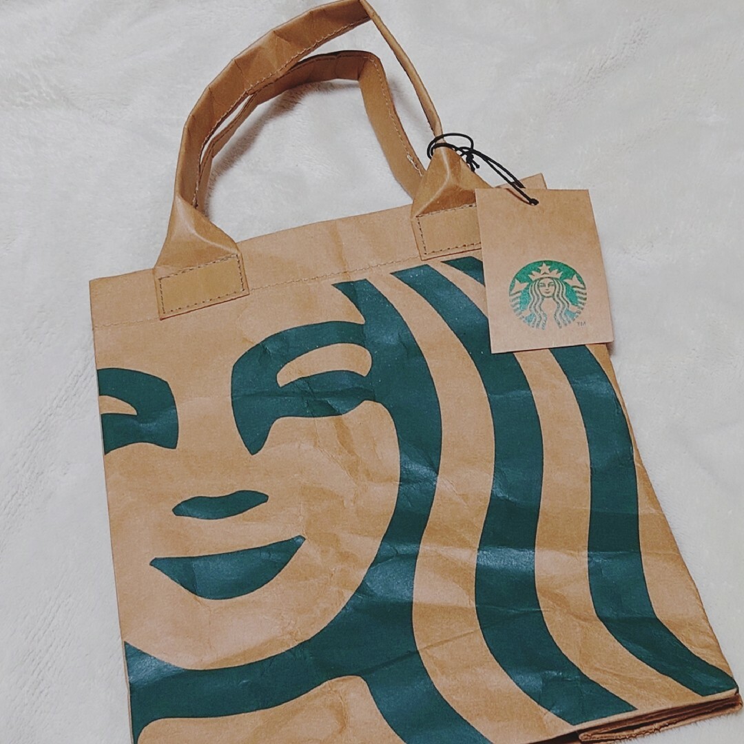 【STARBUCKS】クラフトペーパーショッパーS 【新品未使用】タグ付き