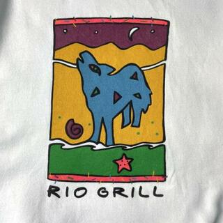 90年代 USA製 RIO GRILL アート 企業ロゴ バックプリント スウェットシャツ メンズXL(スウェット)