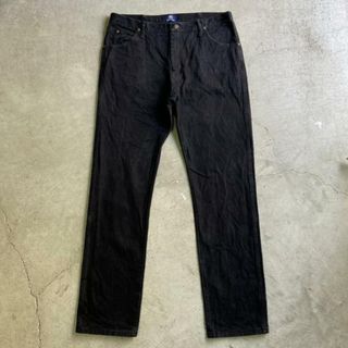 ラングラー(Wrangler)のビッグサイズ Wrangler ラングラー テーパード ブラックデニムパンツ ジーンズ  メンズW40(デニム/ジーンズ)