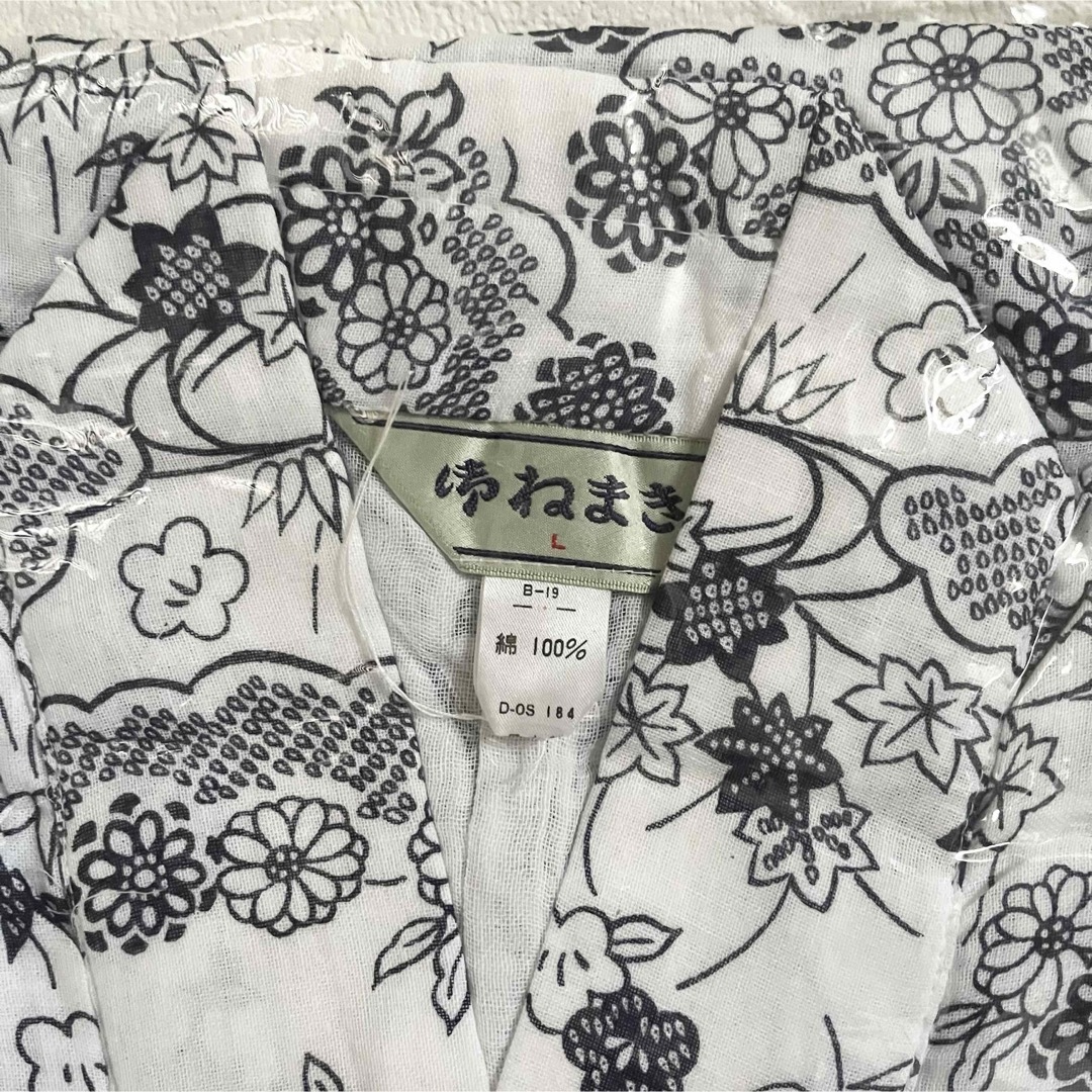 御ねまき　綿100% 二重袷　ガーゼ　レディースL 花柄　旅館　浴衣　パジャマ レディースの水着/浴衣(浴衣)の商品写真