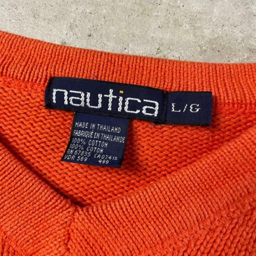 NAUTICA ノーティカ ボーター Vネック コットンニットセーター メンズXL相当 メンズのトップス(ニット/セーター)の商品写真