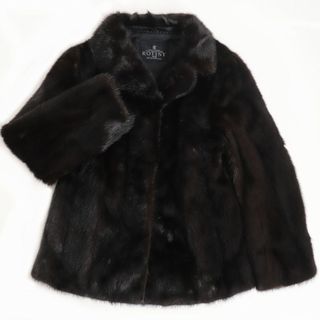 毛並み極美品☆ROTINY　ロティニー　MINK　ミンク　本毛皮コート/ジャケット　ダークブラウン　13号　毛質艶やか・柔らか◎(毛皮/ファーコート)