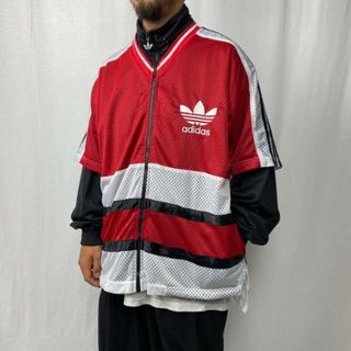 アディダス(adidas)の90年代 adidas アディダス ドッキング フェイクレイヤード メッシュ×ジャージ トラックジャケット メンズL相当(ジャージ)