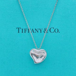 ティファニー(Tiffany & Co.)の【極美品】Tiffany & Co. ネックレス　カーブドハート　シルバー925(ネックレス)