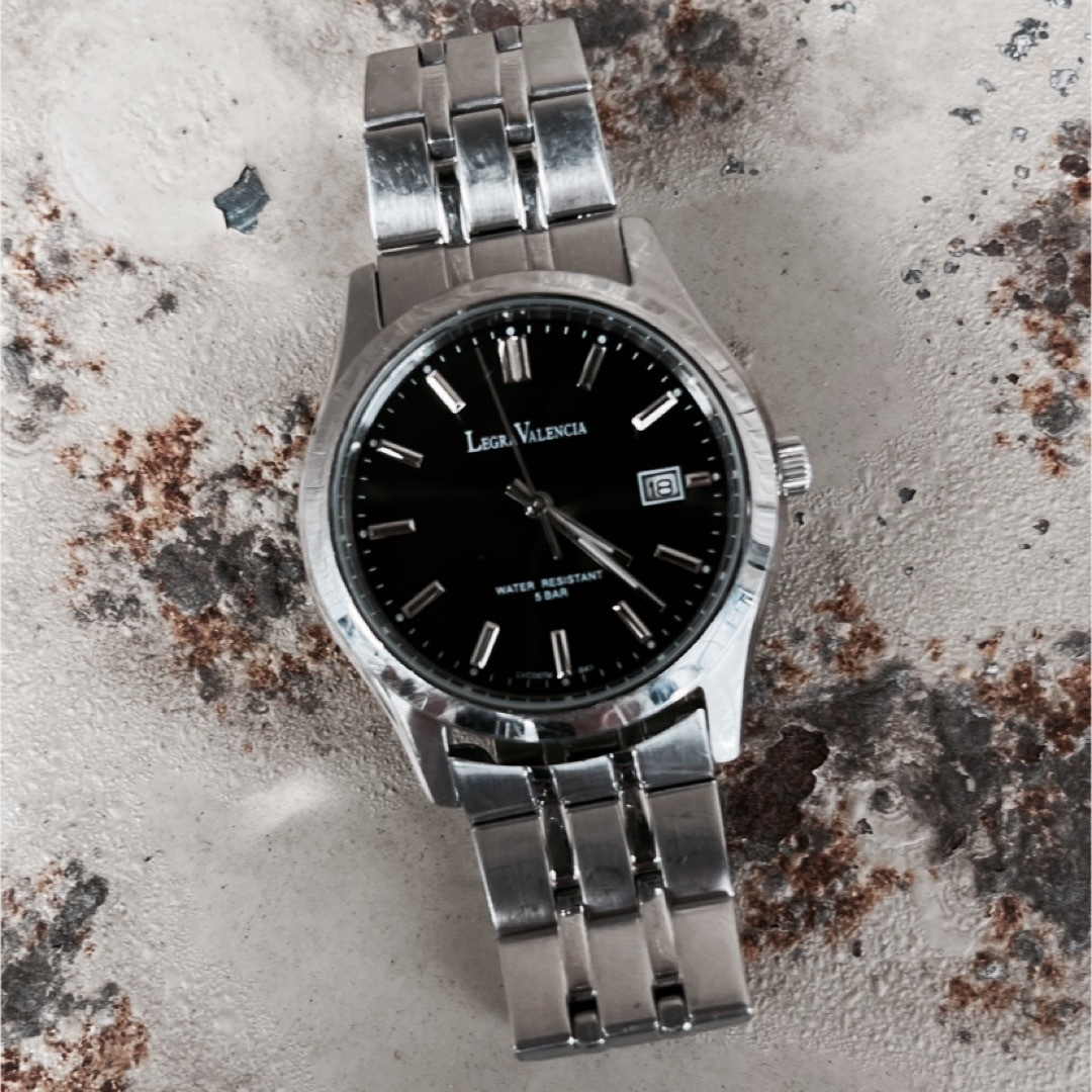 LEGRA VALENCIA 電池交換済み レグラバレンシア　腕時計　シルバー メンズの時計(腕時計(アナログ))の商品写真