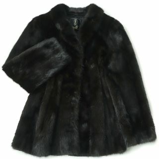 毛並み極美品☆Silver Blu シルバーブル MINK ミンク 本毛皮コート ダークブラウン 毛質艶やか・柔らか◎(毛皮/ファーコート)