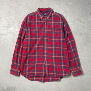 90年代 GAP オールドギャップ チェックシャツ ライトネルシャツ メンズXL(シャツ)