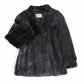 ジョゼフ(JOSEPH)の毛並み美品▲Josephine ジョセフィーヌ MINK ミンク 本毛皮ショートコート ジャケット ダークブラウン(ブラックに近い) １3号 毛質艶やか◎ g104-st30308-52(毛皮/ファーコート)