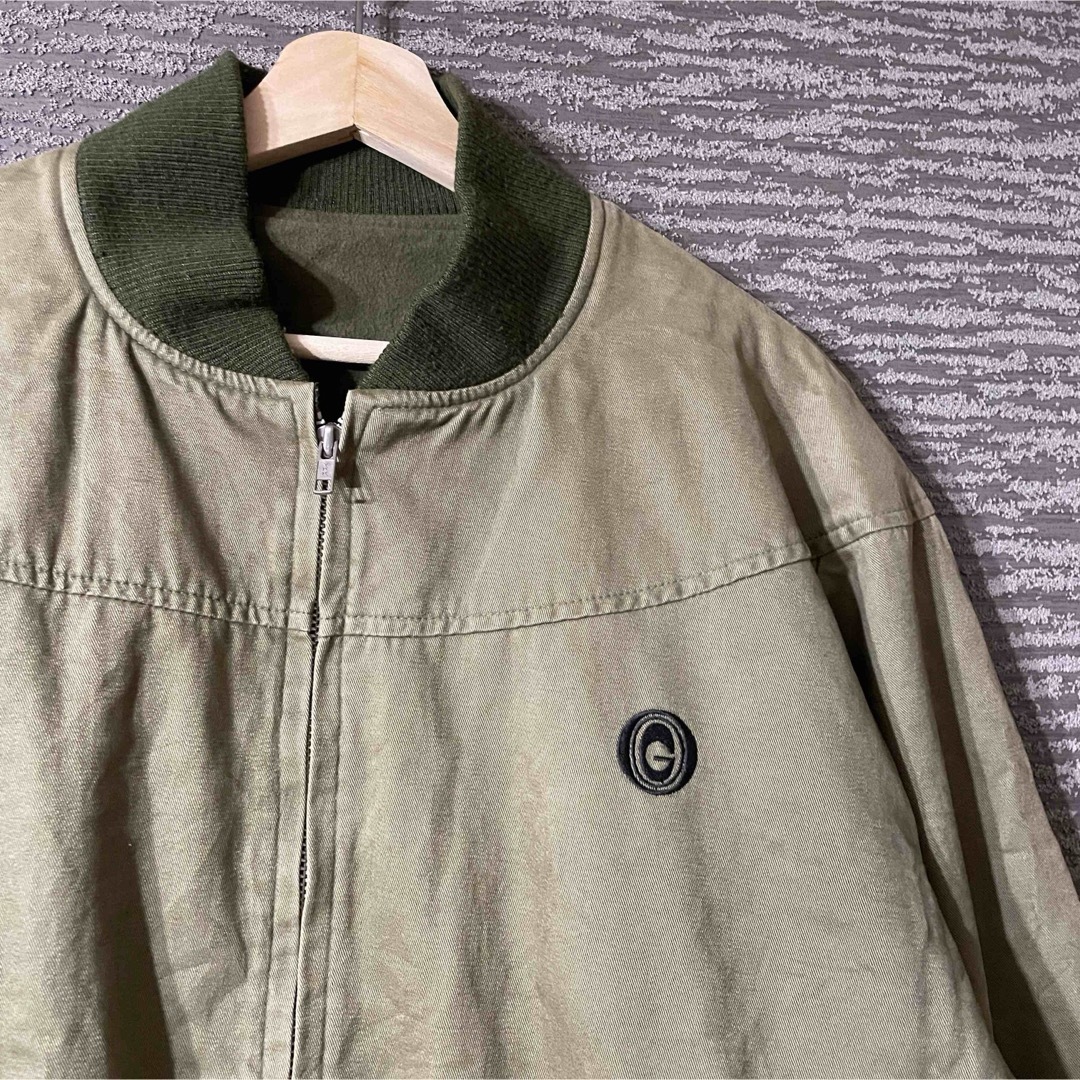 ダービージャケット カーキ ブルゾン 古着 ユーズド L  メンズのジャケット/アウター(ミリタリージャケット)の商品写真