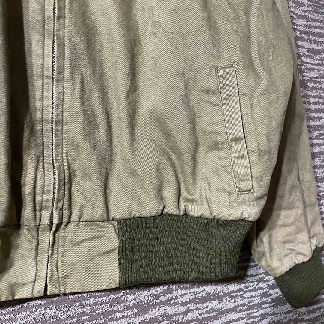 ダービージャケット カーキ ブルゾン 古着 ユーズド L  メンズのジャケット/アウター(ミリタリージャケット)の商品写真