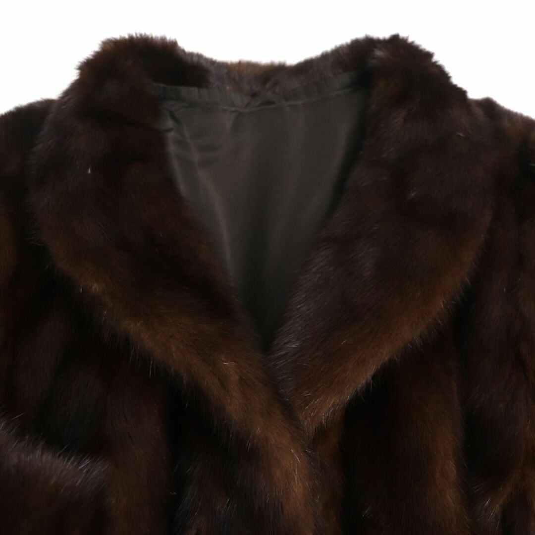 美品▽SAGA MINK サガミンク 本毛皮コート ダークブラウン 毛質艶やか 美品▽SAGA MINK サガミンク 本毛皮コート ダークブラウン 毛質艶やか