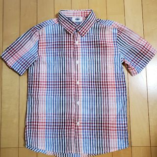 オールドネイビー(Old Navy)のOLD NAVY 男児 シャツ 半袖 130cm ボーイズ チェック(Tシャツ/カットソー)