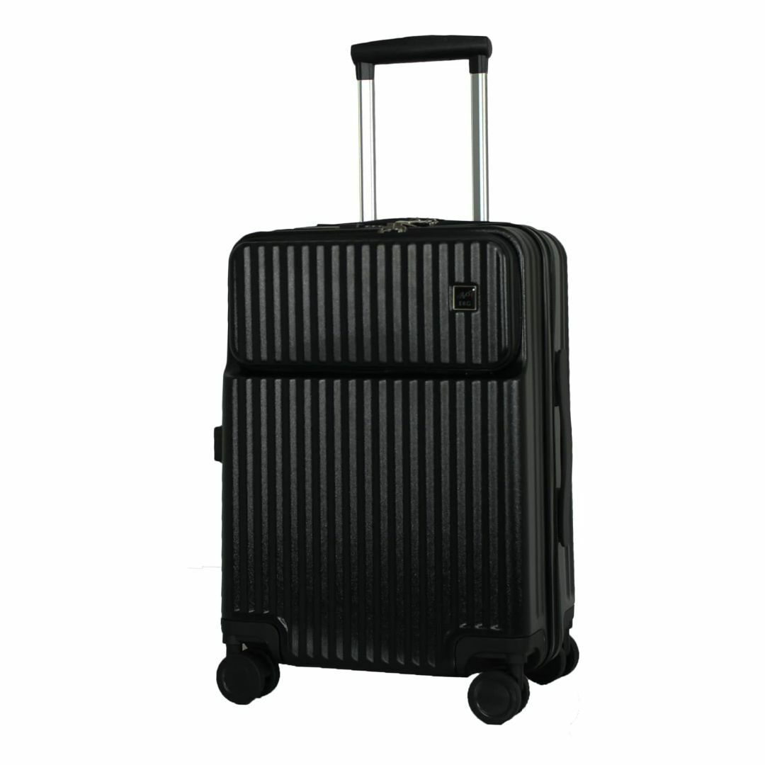 【色: ブラック】[モアエルグ] スーツケース キャリーバッグ 日本企業企画 キその他