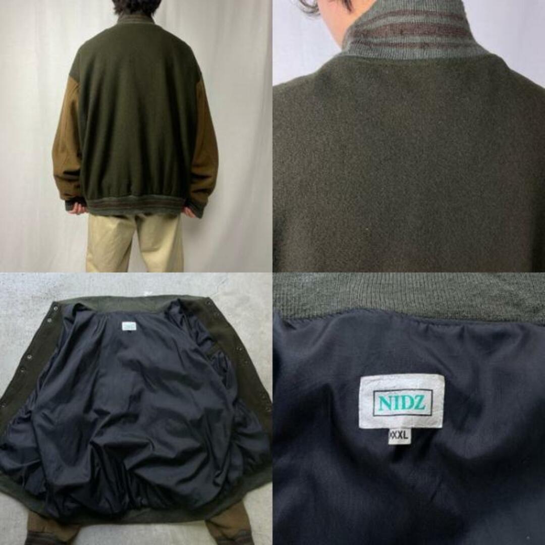 ヴィンテージ NIDZ ウールスタジャン バイカラー メンズ2XL メンズのジャケット/アウター(スタジャン)の商品写真