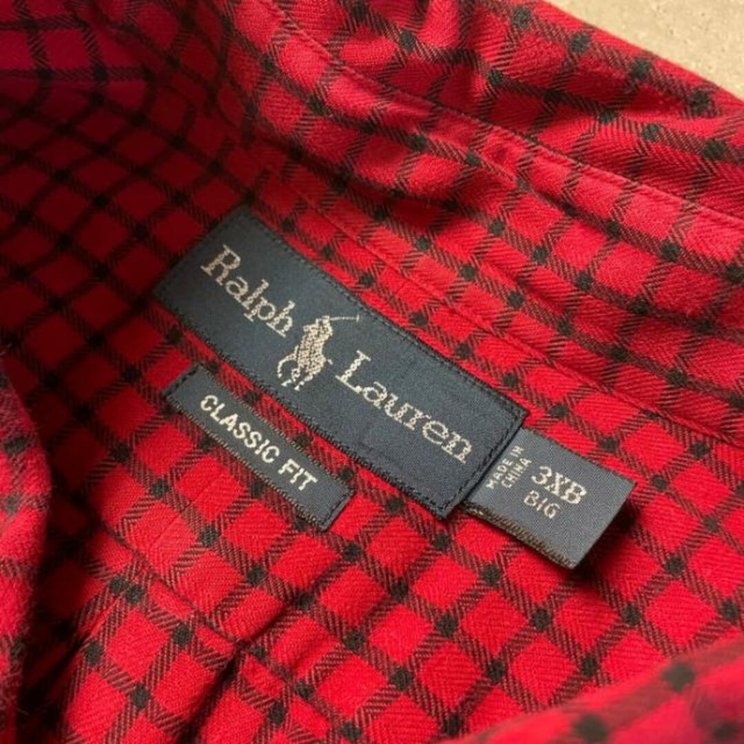 Ralph Lauren(ラルフローレン)のRALPH LAUREN  ラルフローレンCLASSIC FIT 長袖チェックシャツ メンズ3XB BIG メンズのトップス(シャツ)の商品写真