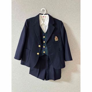 ミキハウス(mikihouse)の超美品 入園式 入学式 ピノチオ 上下セット ネイビー➕ミキハウスシャツ 110(その他)